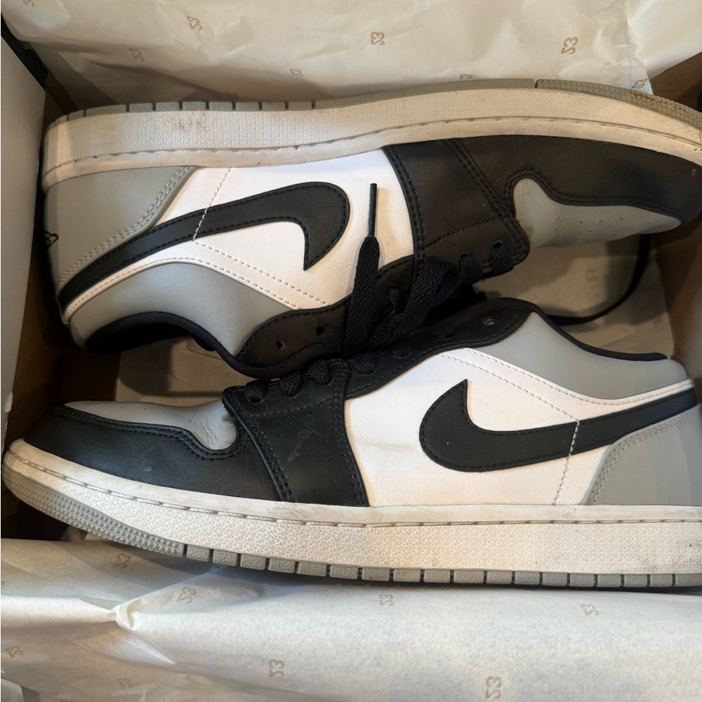 Jordan Men’s Low-Top Sneakers in Black, White & Gray